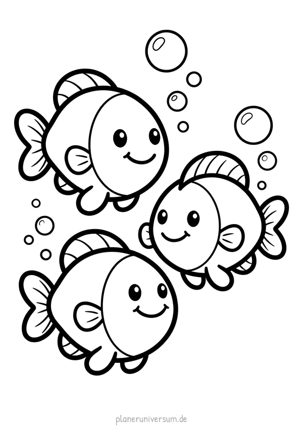 Vorschau: Fisch Ausmalbild kostenlos zum Ausdrucken